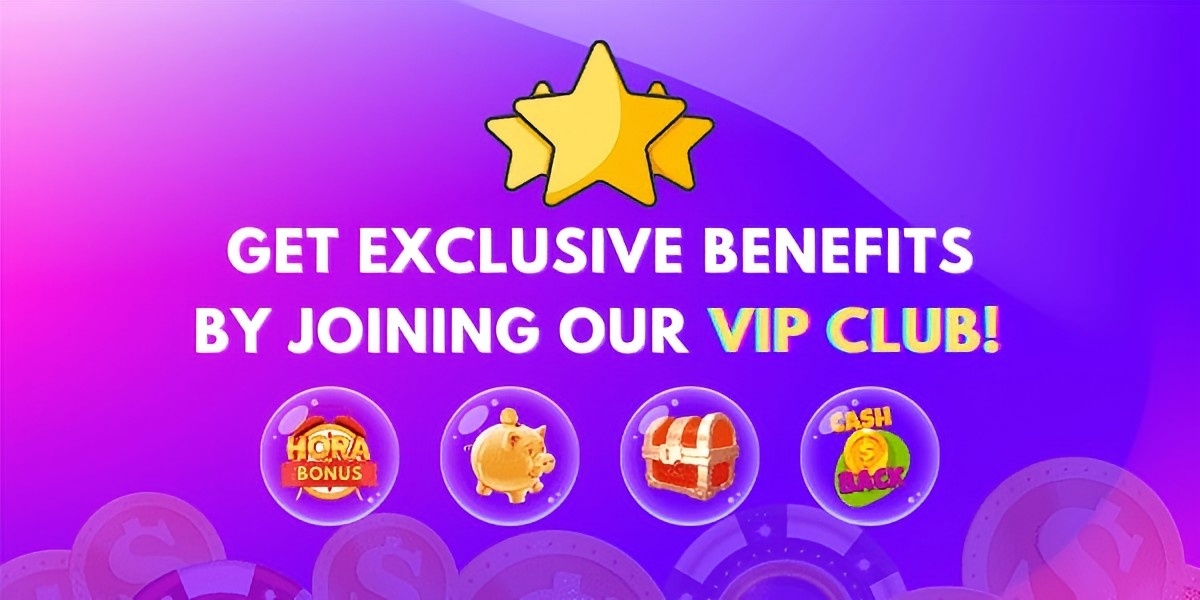 Promotional banner with neon night market and playing cards